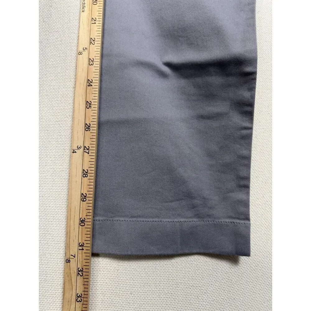 J Crew Mens Pants 33x32‎ Straight Gray Flex Chino Stretch Pockets Casual Cotton